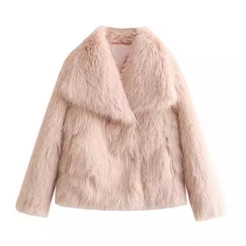 Winter Plush Coat Fashion Warm Thicken Tops Womens Clothing - Velerat