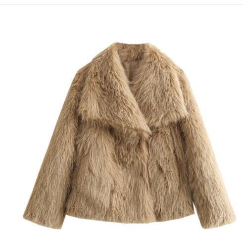 Winter Plush Coat Fashion Warm Thicken Tops Womens Clothing - Velerat