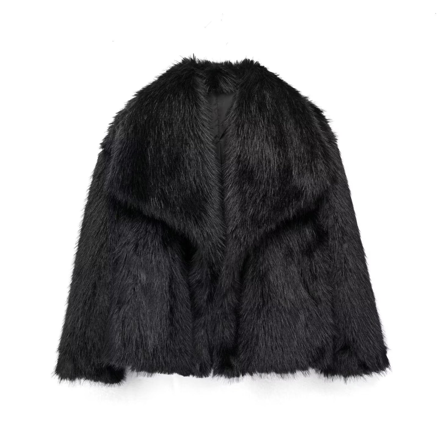 Winter Plush Coat Fashion Warm Thicken Tops Womens Clothing - Velerat