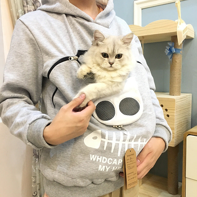 Women Hoodie Sweatshirt that can carry pets(cats) - Velerat