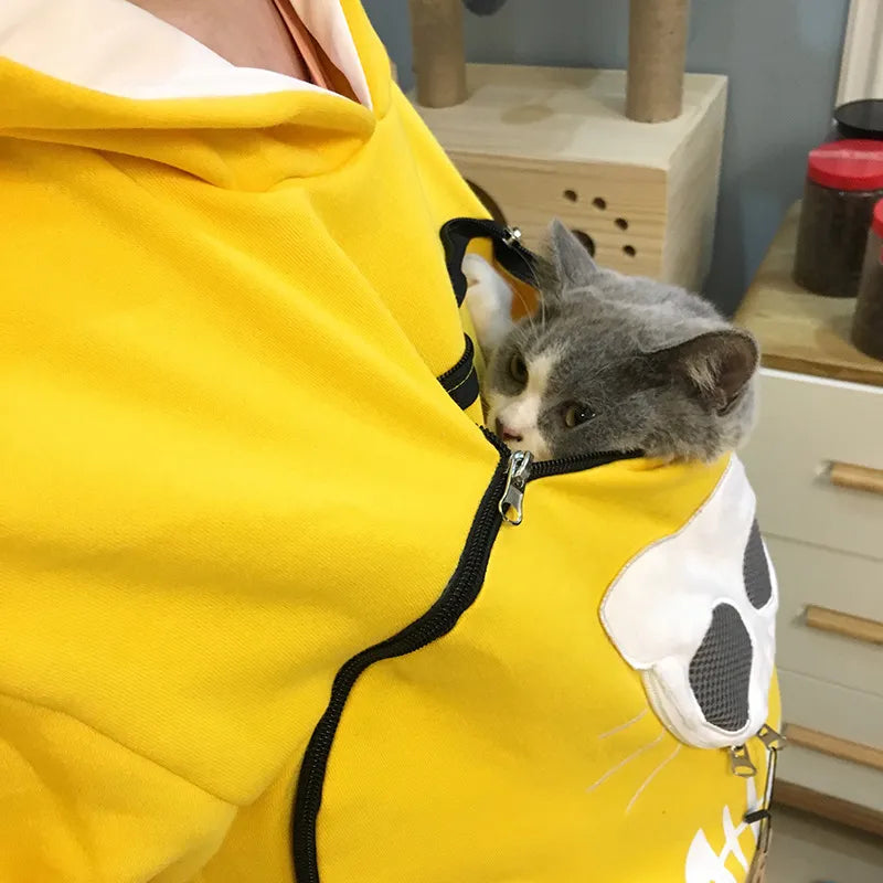 Women Hoodie Sweatshirt that can carry pets(cats) - Velerat