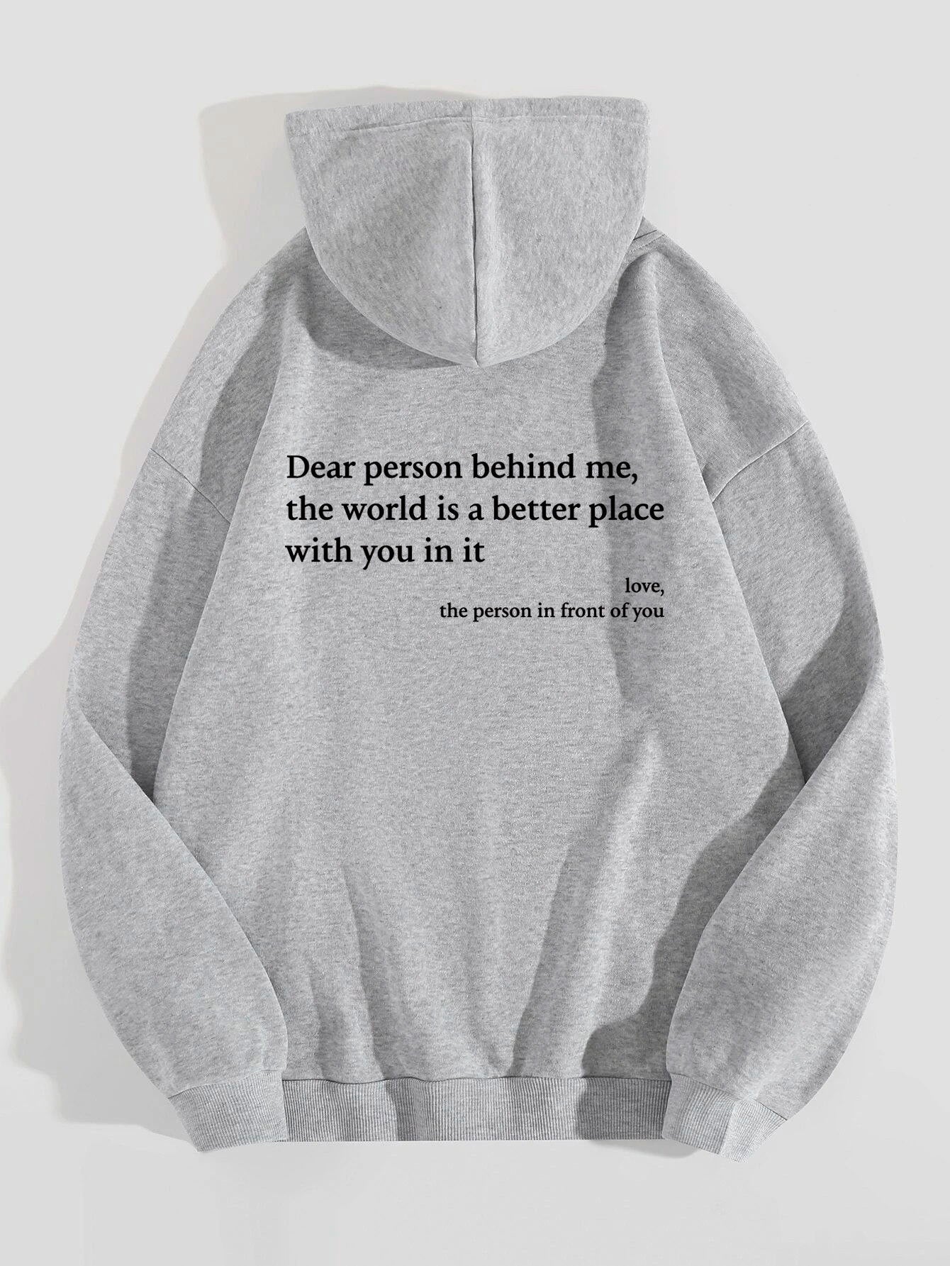 Women's Plush Letter Printed Hoodie Unisex Trendy Hoodie - Velerat