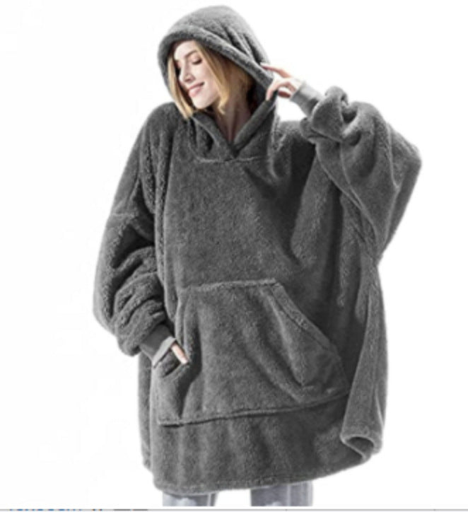 Winter Hoodie Sweatshirt With Big Pocket Women Hooded Tops Clothes - Velerat