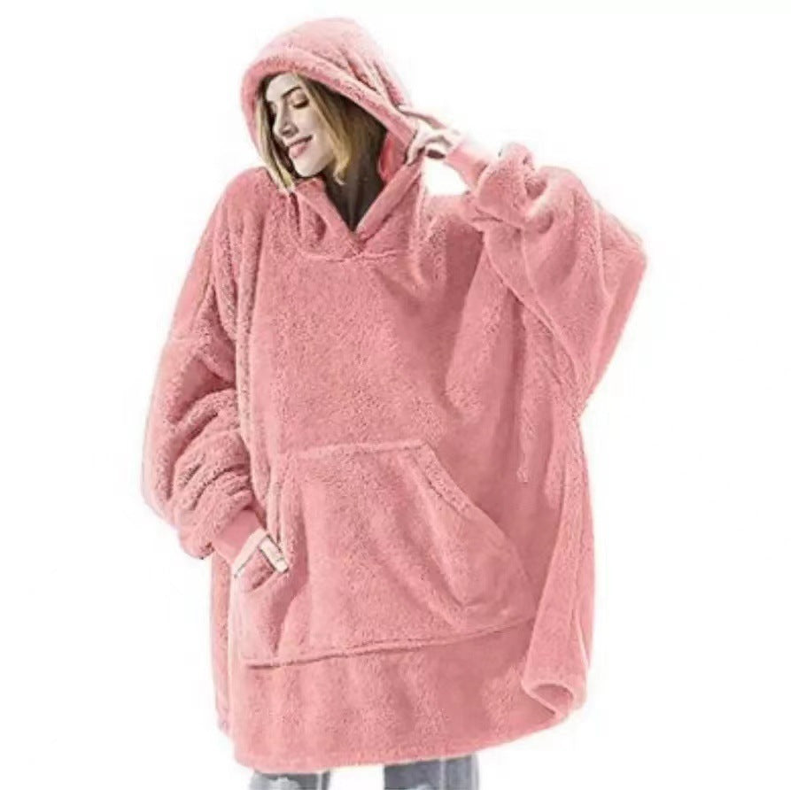 Winter Hoodie Sweatshirt With Big Pocket Women Hooded Tops Clothes - Velerat