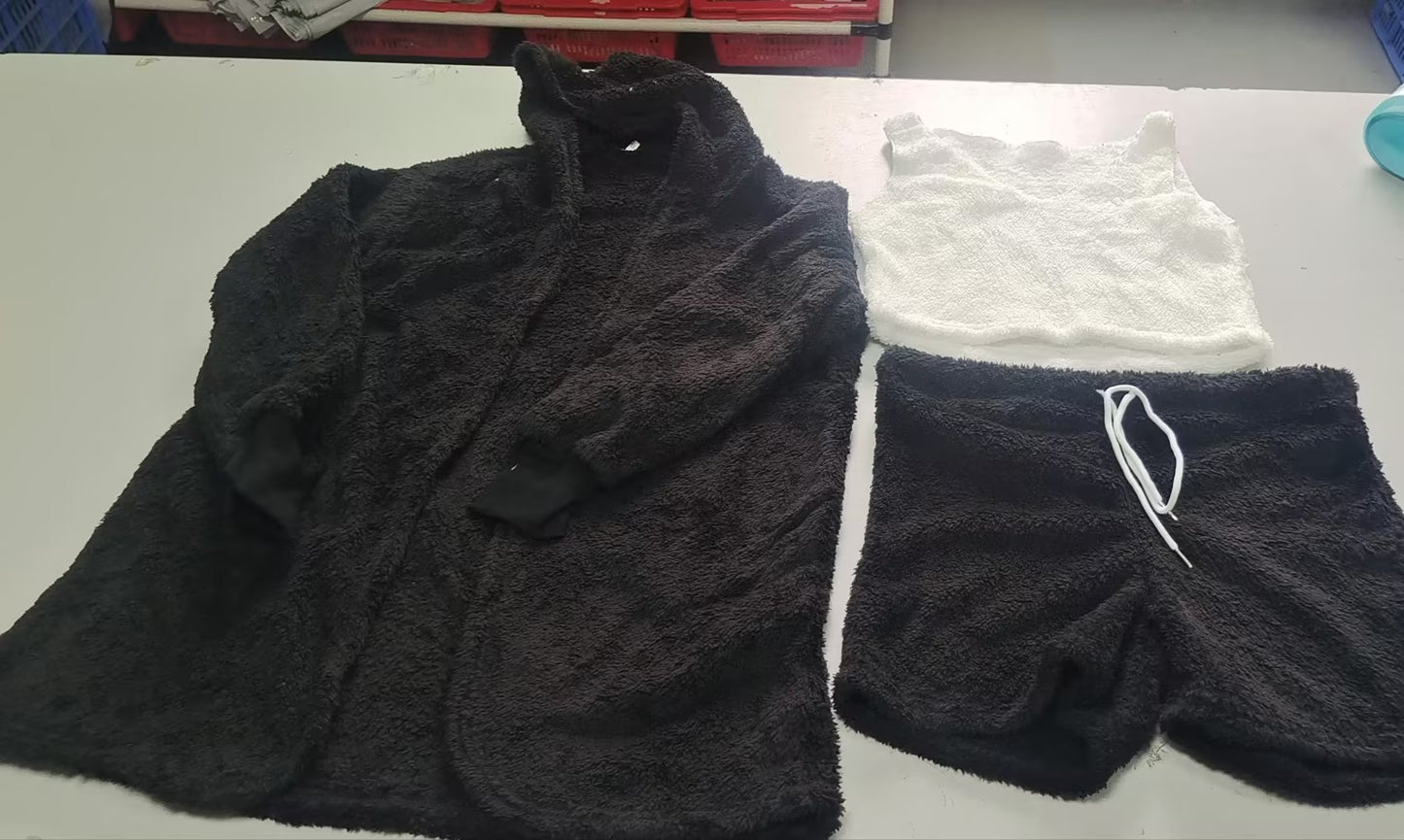 3 piece pajama and loungewear set USA - Velerat