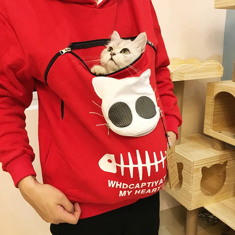 Women Hoodie Sweatshirt that can carry pets(cats) - Velerat
