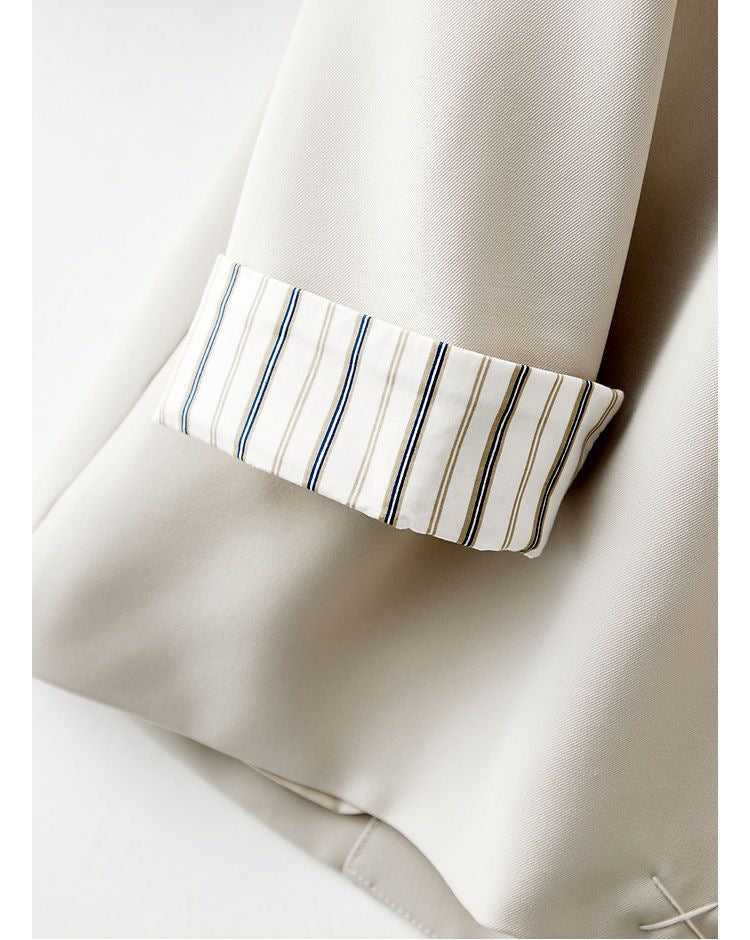 Solid Color Suit Coat Advanced Design Stripes - Velerat