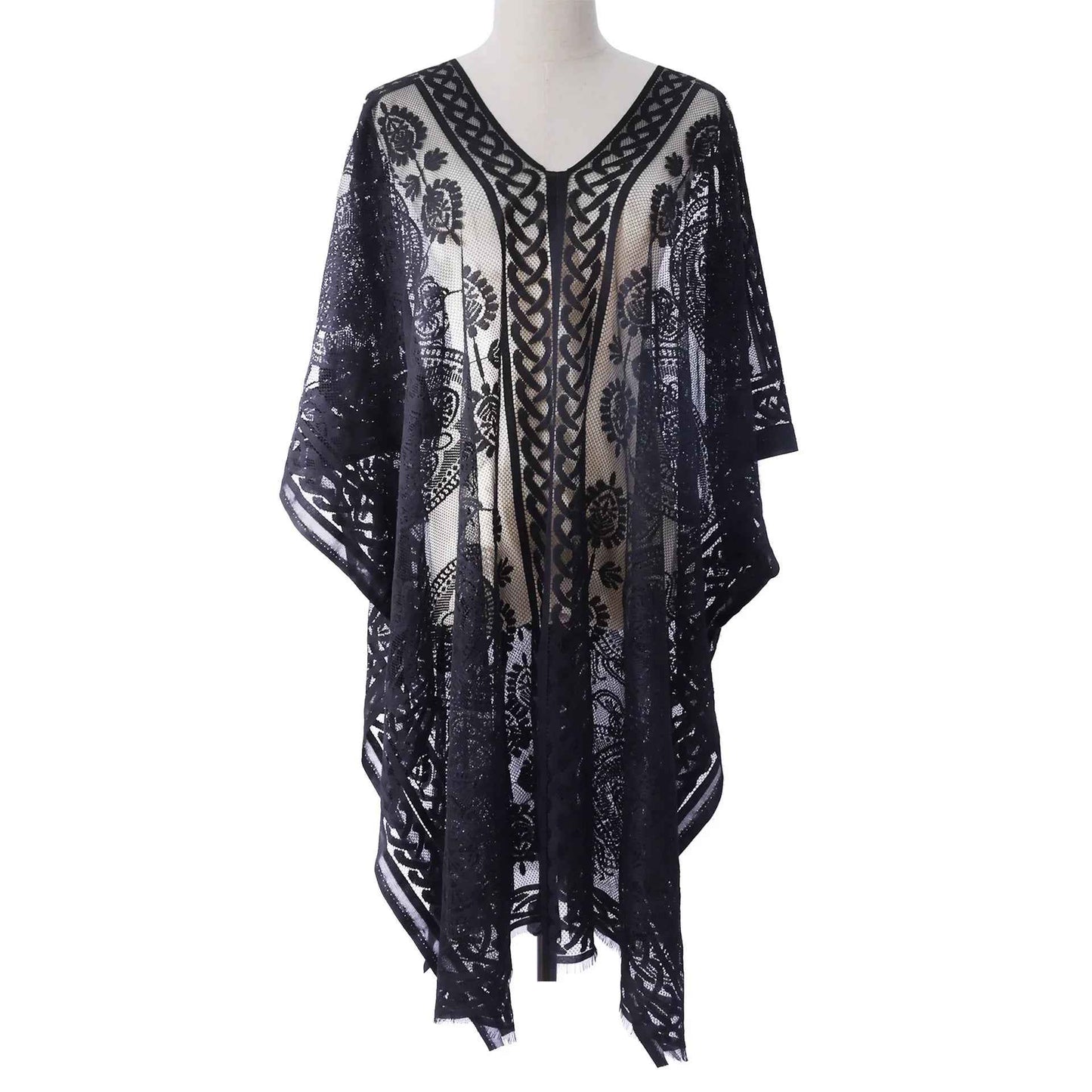 Pattern Ventilation All-match Transparent Sexy Sun Protection Shirt - Velerat