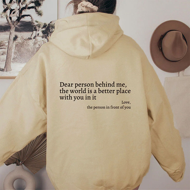 Women's Plush Letter Printed Hoodie Unisex Trendy Hoodie - Velerat
