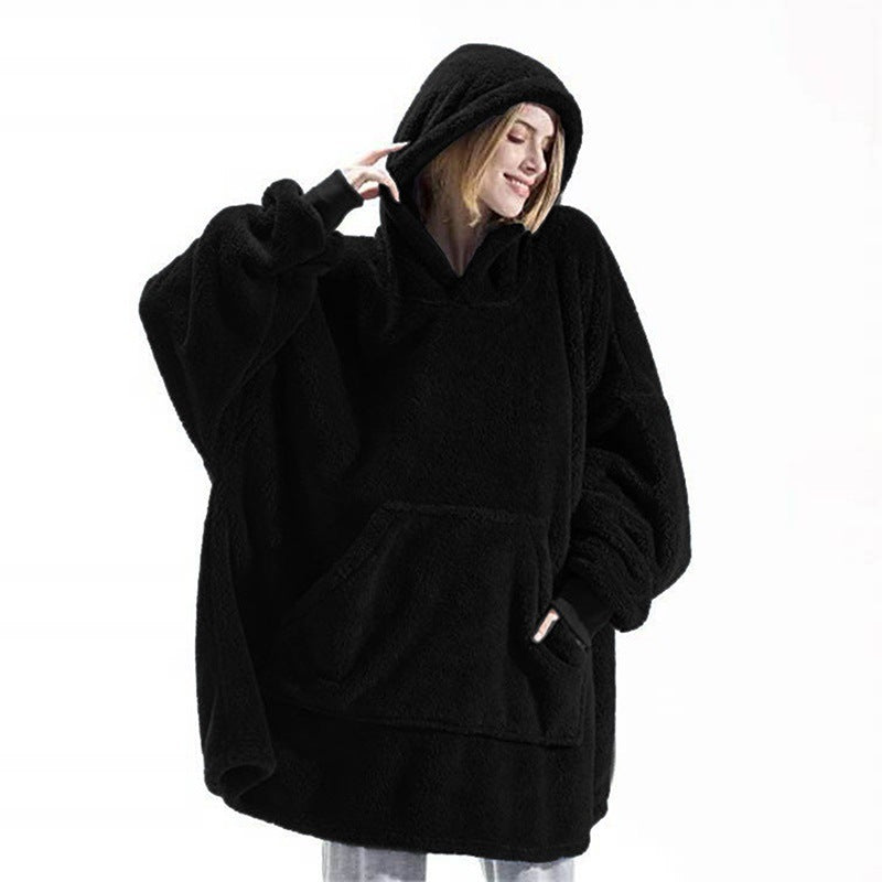 Winter Hoodie Sweatshirt With Big Pocket Women Hooded Tops Clothes - Velerat