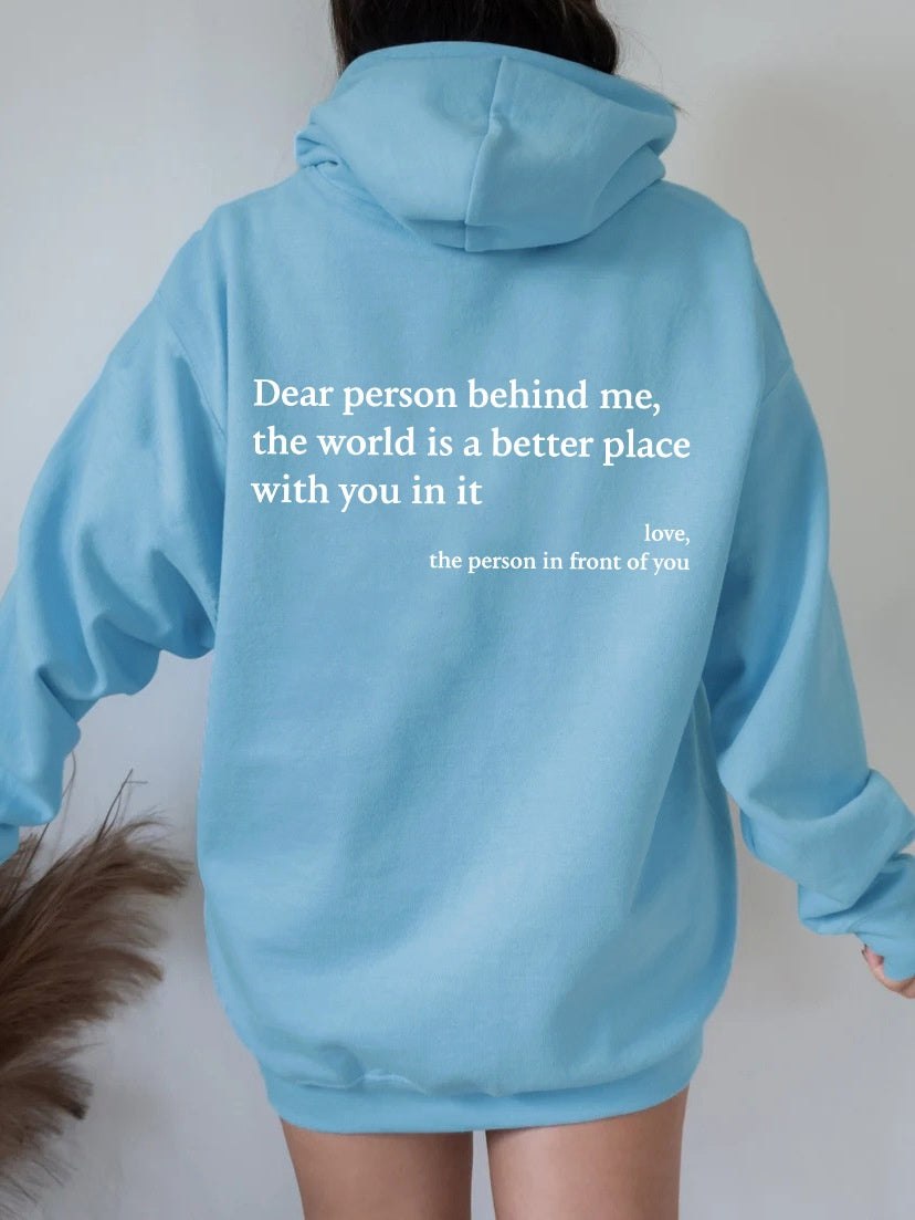 Women's Plush Letter Printed Hoodie Unisex Trendy Hoodie - Velerat