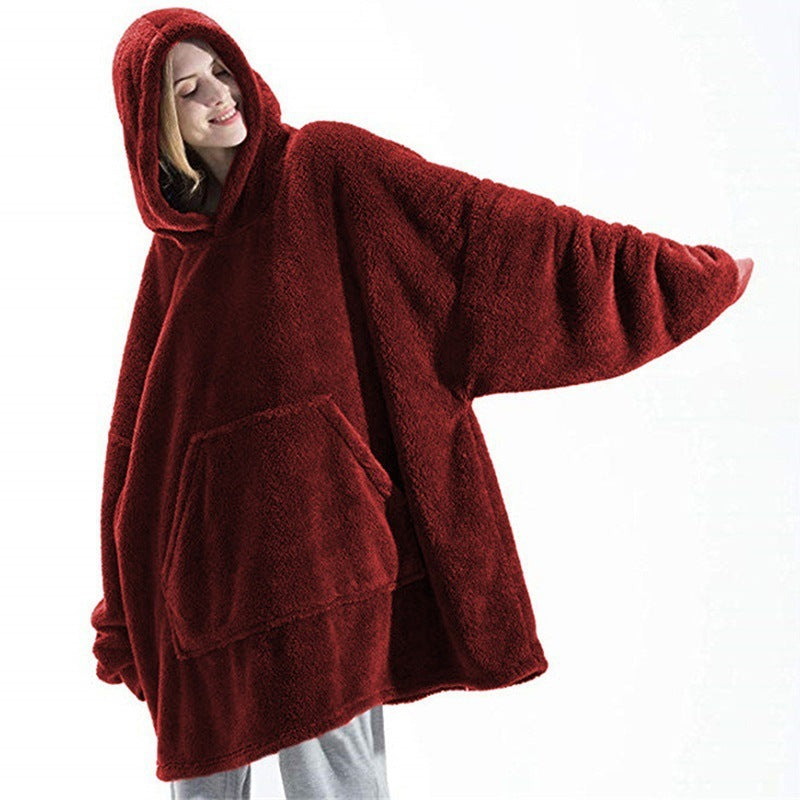 Winter Hoodie Sweatshirt With Big Pocket Women Hooded Tops Clothes - Velerat