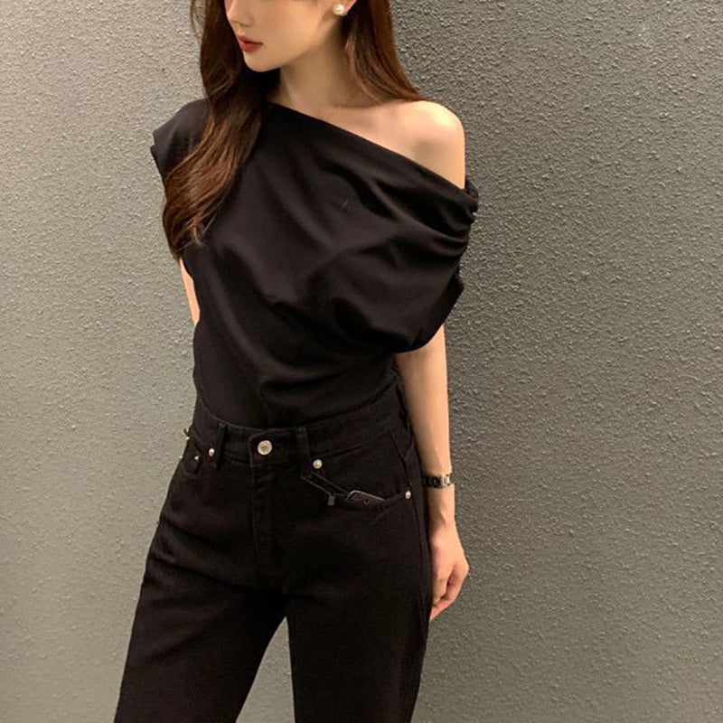 Summer New Niche Irregular Shoulder Design Sense - Velerat