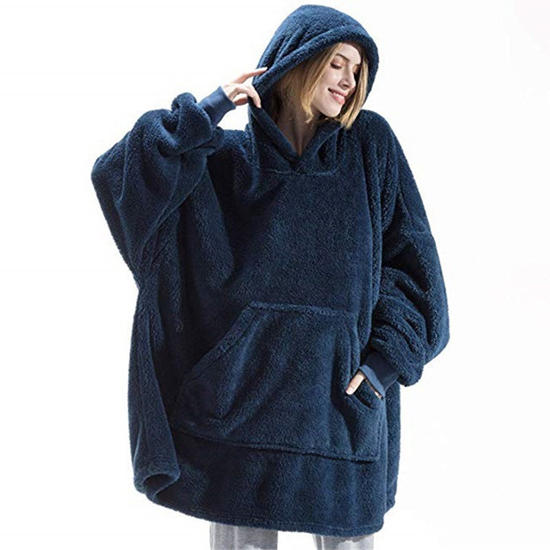 Winter Hoodie Sweatshirt With Big Pocket Women Hooded Tops Clothes - Velerat