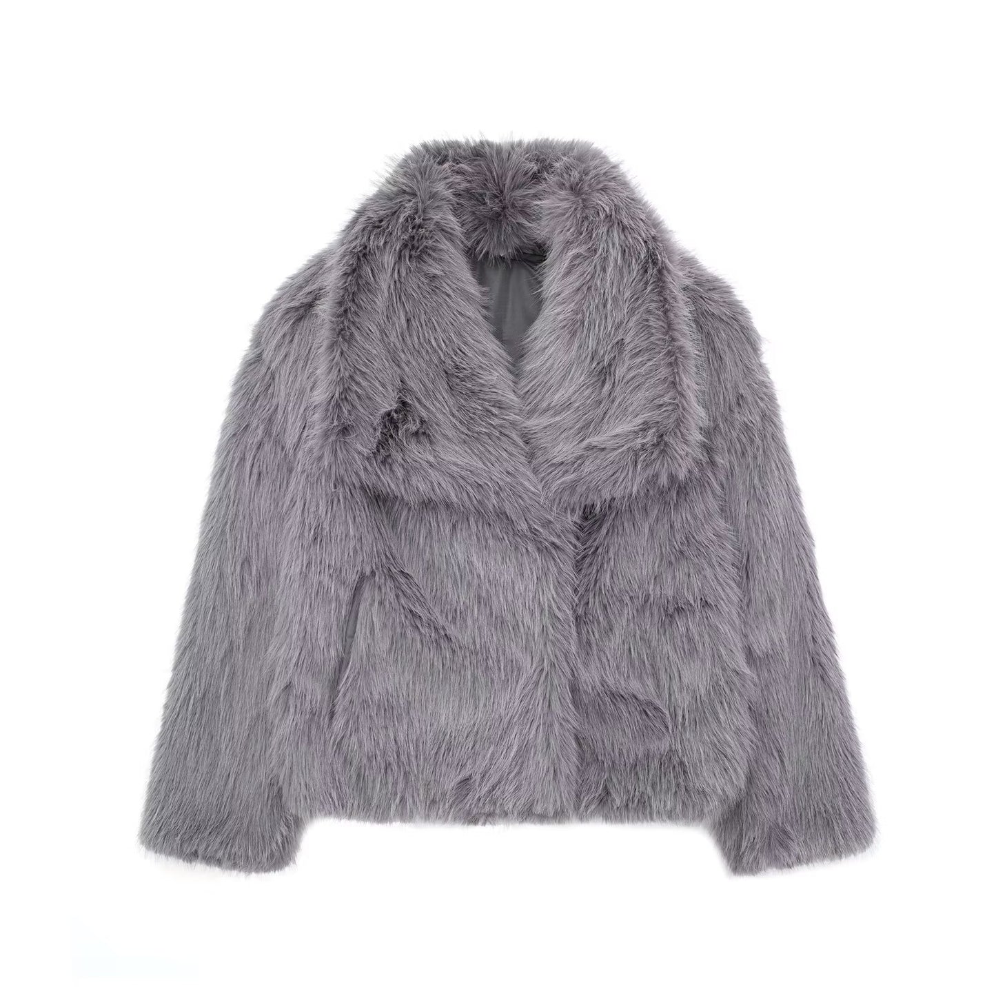 Winter Plush Coat Fashion Warm Thicken Tops Womens Clothing - Velerat