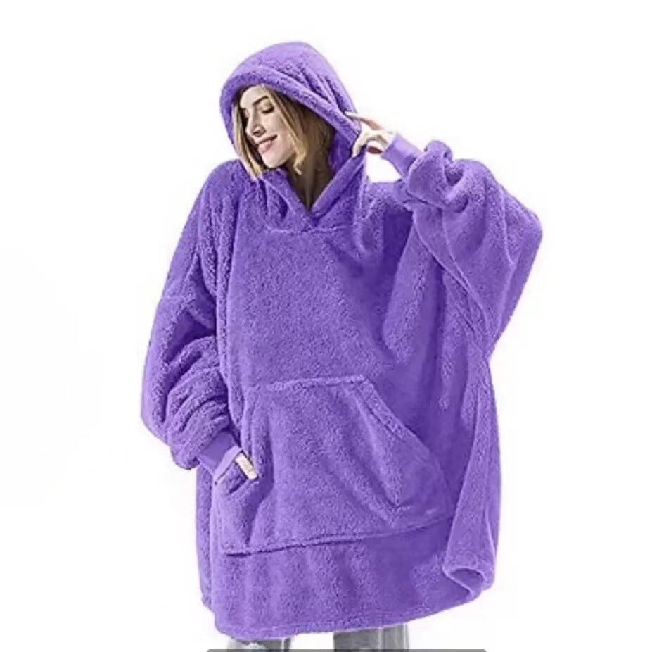 Winter Hoodie Sweatshirt With Big Pocket Women Hooded Tops Clothes - Velerat