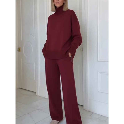 Loose 2-Piece Sweatshirt & Wide-Leg Pants Set