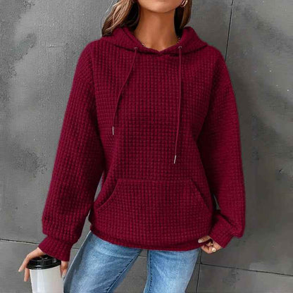 Women's Loose Fitting Hooded Long Sleeved Sweatshirt