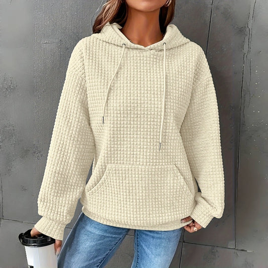 Women's Loose Fitting Hooded Long Sleeved Sweatshirt - Velerat
