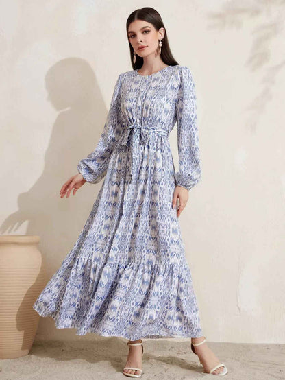 Fashion Casual French Print Women's Dress