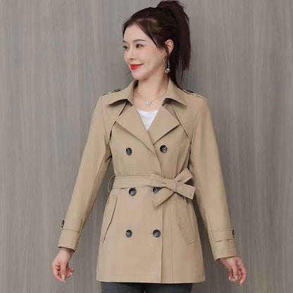 Elegant Slimming British Style Petite Top Student Double Breasted Coat