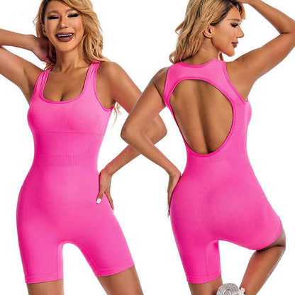Sports Jumpsuit Hip Lifting Backles Shapewear