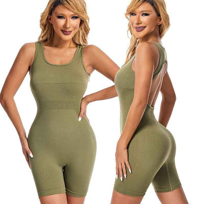 Sports Jumpsuit Hip Lifting Backles Shapewear