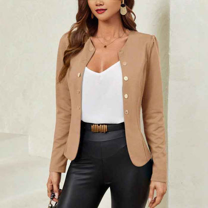 Elegant Casual Long Sleeve Slim Short Jacket