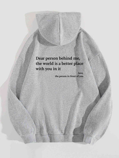 Women's Plush Letter Printed  Hoodie Unisex Trendy Hoodie - Velerat