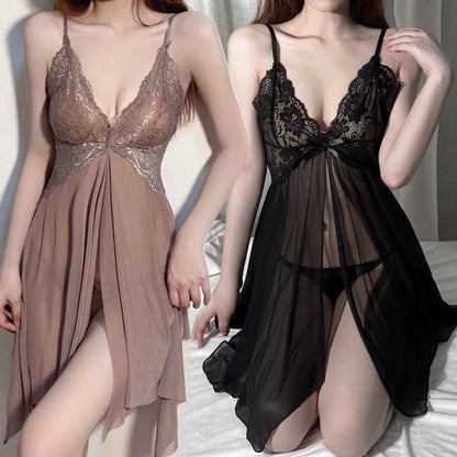 Sexy Pajamas Women's Pure Desire Seduction Braces Lace Mesh