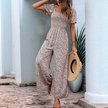 floral vacation jumpsuit