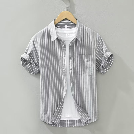 Summer American Tie-dye Printed Short-sleeved Shirt Men
