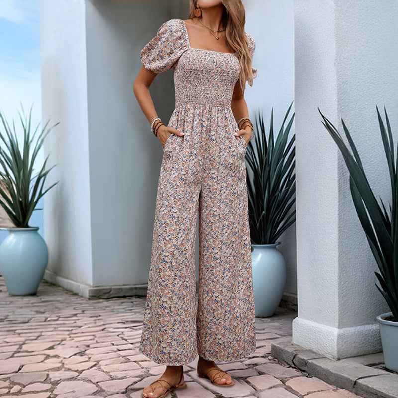 floral vacation jumpsuit