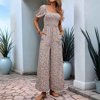 floral vacation jumpsuit