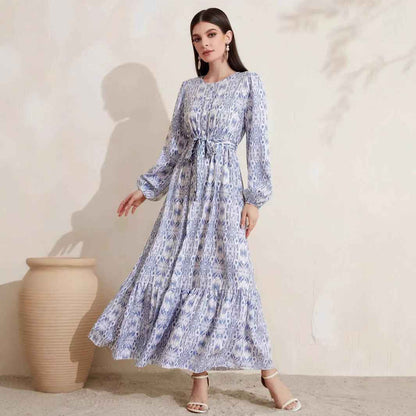 Fashion Casual French Print Women's Dress