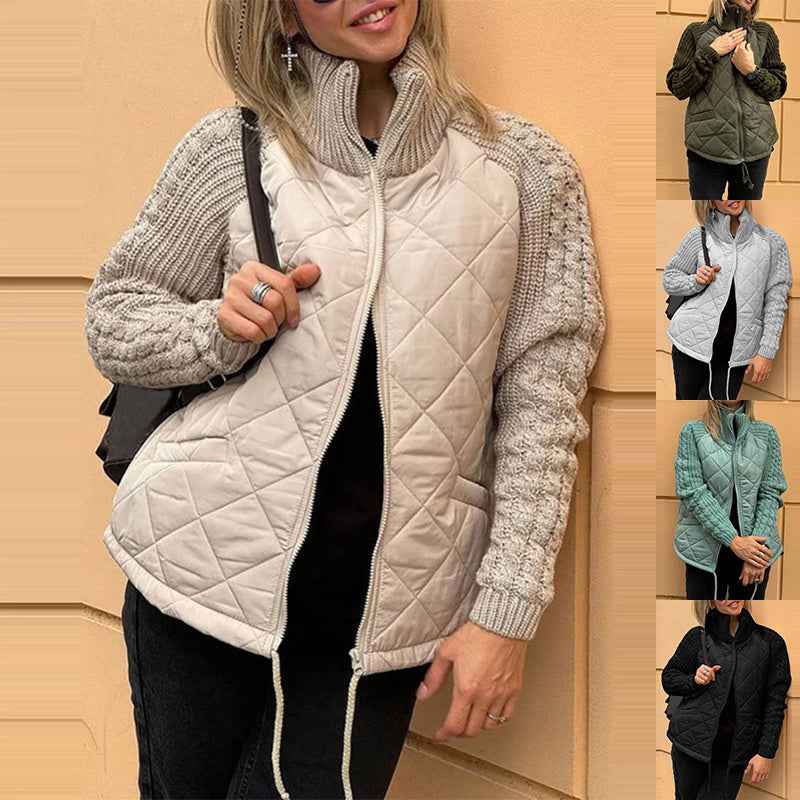 Winter Stand Collar Cotton Jacket With Pockets Fashion