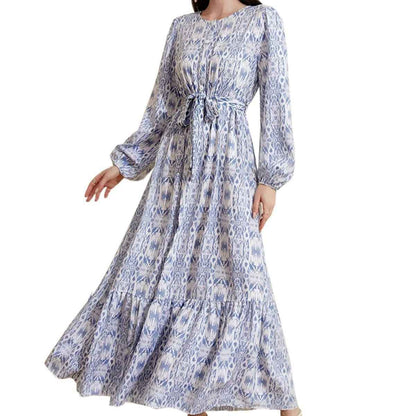 Fashion Casual French Print Women's Dress