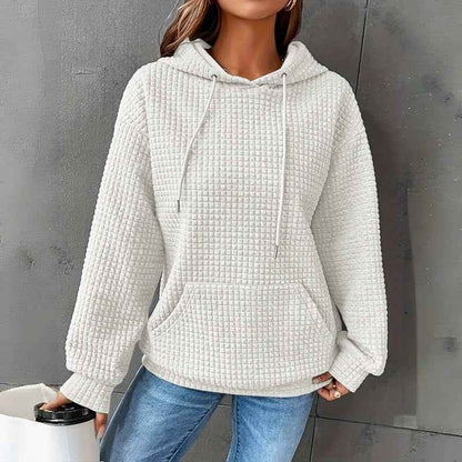 Women's Loose Fitting Hooded Long Sleeved Sweatshirt