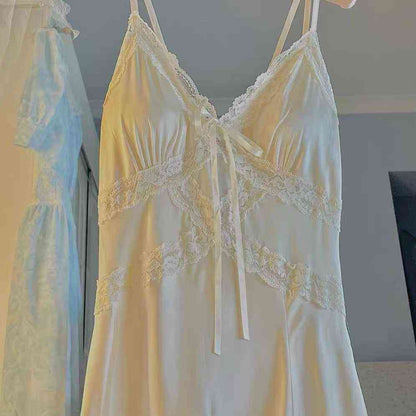 Autumn French Vintage Lace Lace Sexy Nightgown