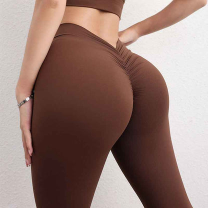 Fashion V-shaped Yoga Pants Ins High Waist Trousers