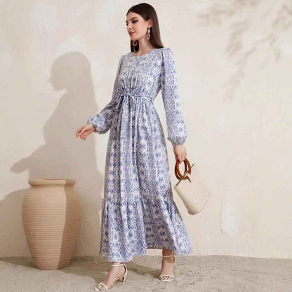 Fashion Casual French Print Women's Dress