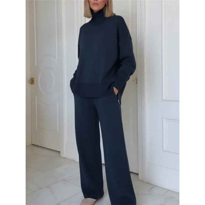 Loose 2-Piece Sweatshirt & Wide-Leg Pants Set