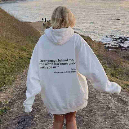 Women's Plush Letter Printed  Hoodie Unisex Trendy Hoodie - Velerat