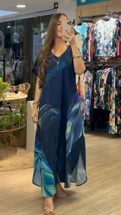 European And American Printing Dress Loose