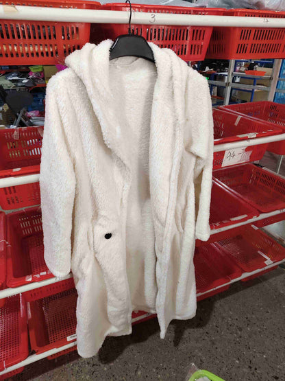 Autumn Winter Fashion Elegant Long Coat Woman Plush Warm