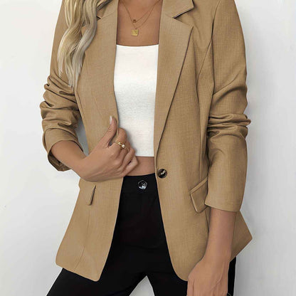 Women's Solid Color Casual Slim Fit Jacket