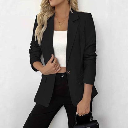 Women's Solid Color Casual Slim Fit Jacket