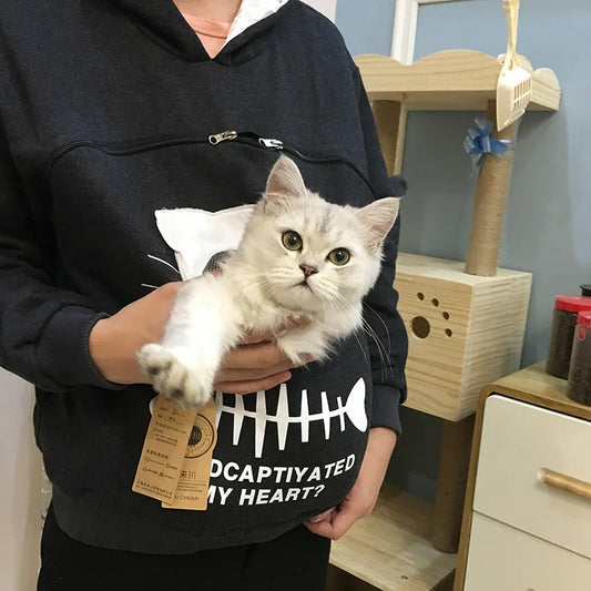 Women Hoodie Sweatshirt that can carry pets(cats) - Velerat