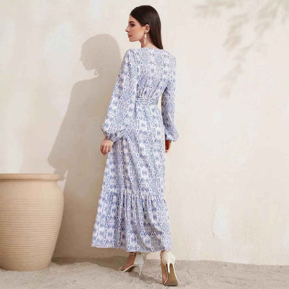 Fashion Casual French Print Women's Dress