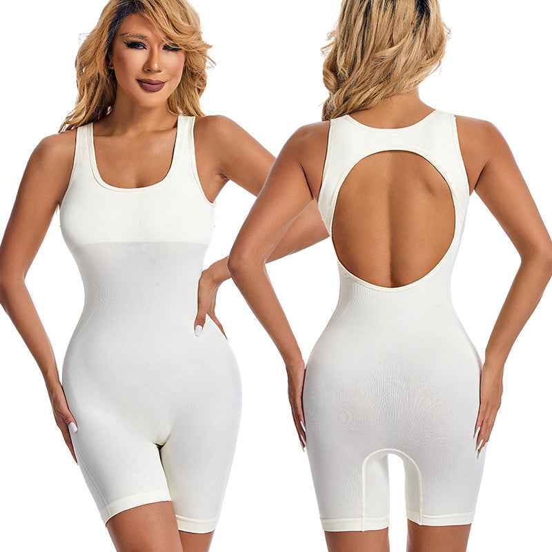 Sports Jumpsuit Hip Lifting Backles Shapewear